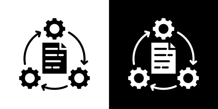 Procedure Icon Set Multiple Style Collection
