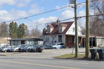 Naklejka premium wide view of Alexan Auto Sales, a used car dealer, located at 561 Kennedy Rd, Scarborough, Toronto