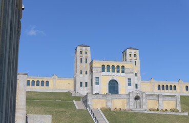 Naklejka premium R.C. Harris Water Treatment Plant; Thomas C. Pomphrey; Art Deco and Byzantine; 1941; 2701 Queen Street East, Toronto; municipal water purification and distribution
