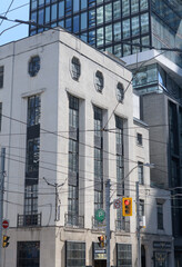 Naklejka premium J. Frank Raw Building; architects Murray Brown and A.G. Elton; Art Deco; 1930; 103 Church Street, Toronto; commercial office and retail space