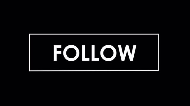 Follow &ndash; Social Media Typography Animation