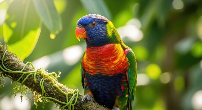 rainbow lorikeet in the tree