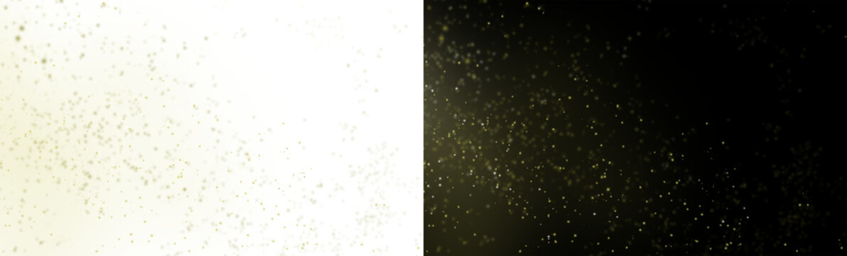 pollen is flying, pollen allergy. Dust particles, pollen on a black background. For blending into an image using the Screen or Lighten adjustment layers in Photoshop