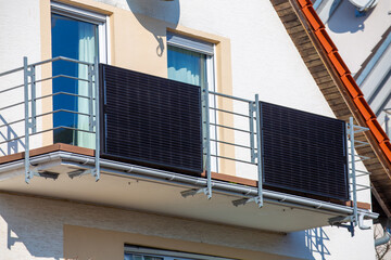 Balkonkraftwerk an einem Einfamilienhaus