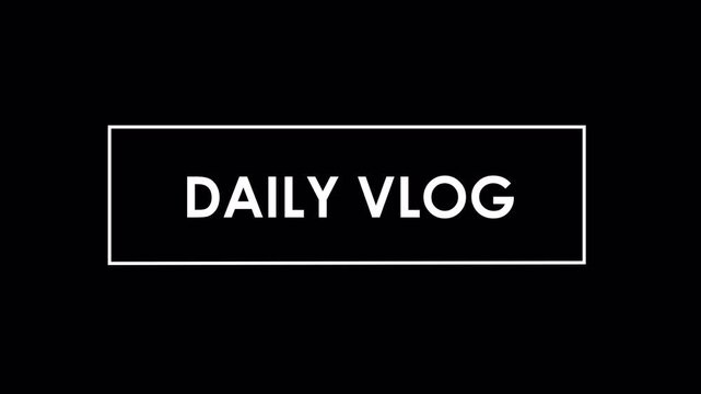 Daily Vlog &ndash; Minimal Typography Animation