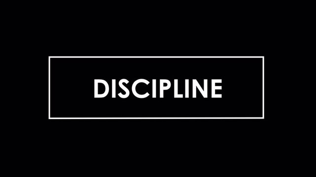 Discipline &ndash; Minimal Typography Animation