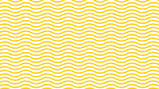 A seamless pattern of undulating yellow waves on a white background