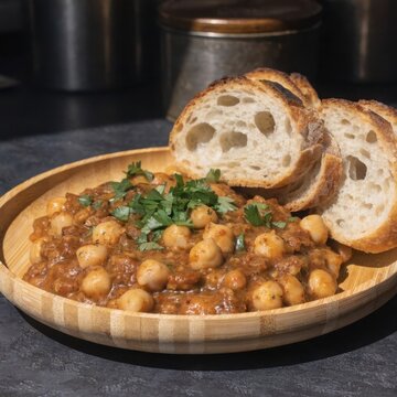 Delicious stuffed flatbread with spiced filling and fresh garnish