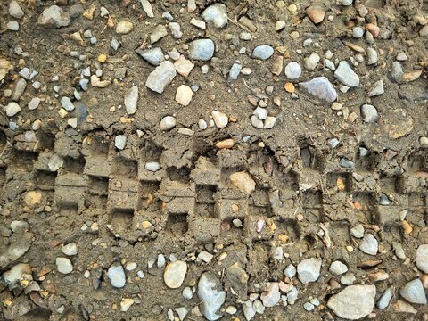 stone wall texture tire tracks 