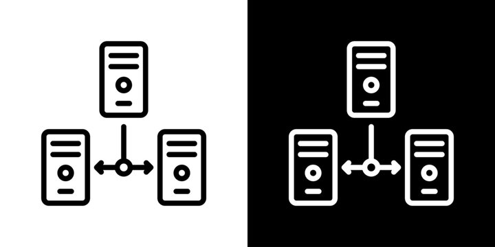 Local Area Network Icon Set Multiple Style Collection