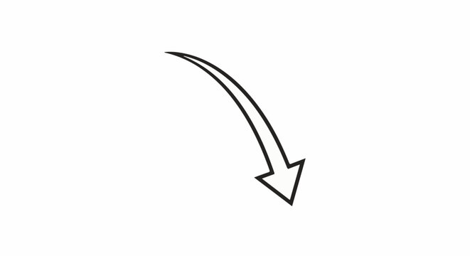 Curved arrow pointing downwards