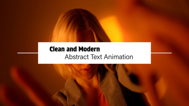 Clean and Modern Abstract Text Animation