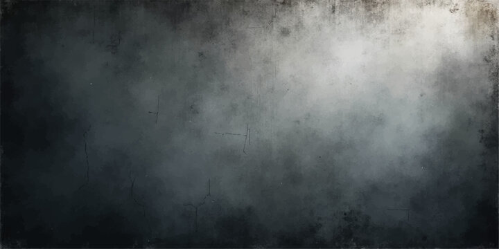 A dark grunge metal texture blends with misty clouds and motion under a black stormy night sky for a moody design