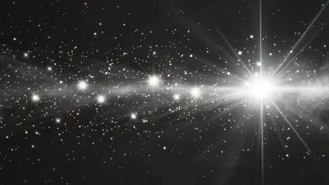 A stunning black and white graph of a star burst, perfect for use in editorial or commercial contexts where a dramatic celestial  is required