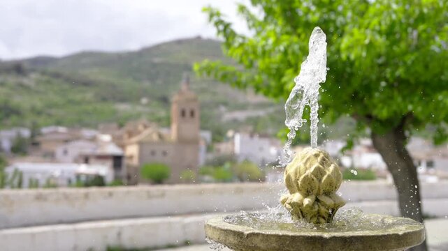 Spring in quaint village (Turon) in mountains, Andalusia, Spain