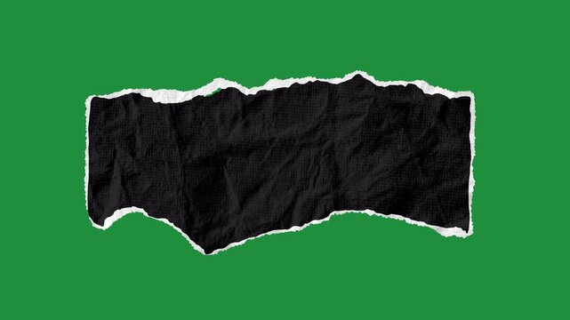 Hand-Drawn Ripped Paper Text Box | Speech Bubble Animation on Green Screen | Torn Paper Scrap Frame 2D Animation | Creative Paper Note Message Overlay