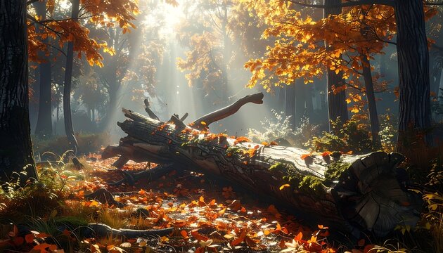 Fallen log in autumn (1)