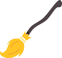 Naklejka premium Witch broomstick illustration for halloween magic, fantasy, and sorcery themes