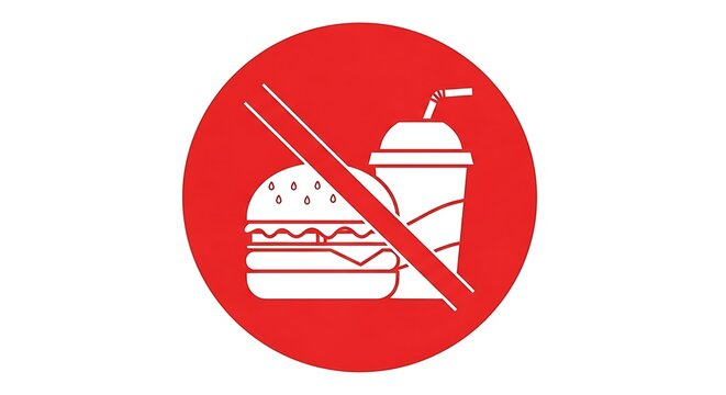 No eating or drinking sign with chopsticks