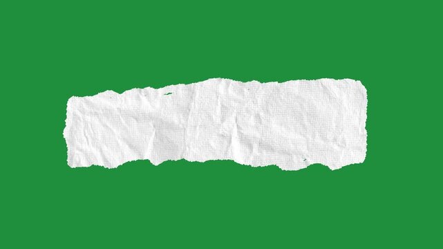 Hand-Drawn Ripped Paper Text Box | Speech Bubble Animation on Green Screen | Torn Paper Scrap Frame 2D Animation | Creative Paper Note Message Overlay
