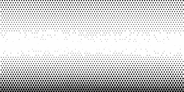 Graduated halftone pattern transitioning from dense dots to white space