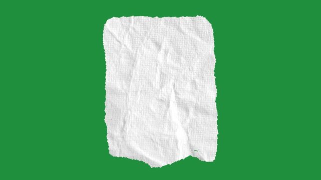 Hand-Drawn Ripped Paper Text Box | Speech Bubble Animation on Green Screen | Torn Paper Scrap Frame 2D Animation | Creative Paper Note Message Overlay