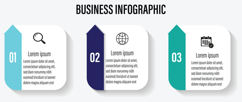 business infographic template whit 3 option , vector illustration. Presentation business infographic template vector. 