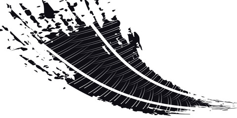 Tire tread marks, wheel textures, tire marks - car racing, motocross, drift, rally, off-road and others. modern © fathor