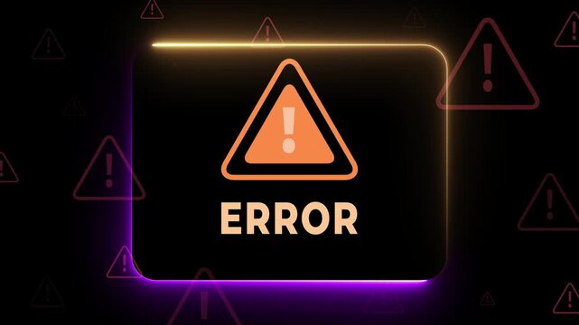 System warning alert signals critical security issue idea. Suspicious activity shows possible breach. Data & system hacked concept on the black background. 