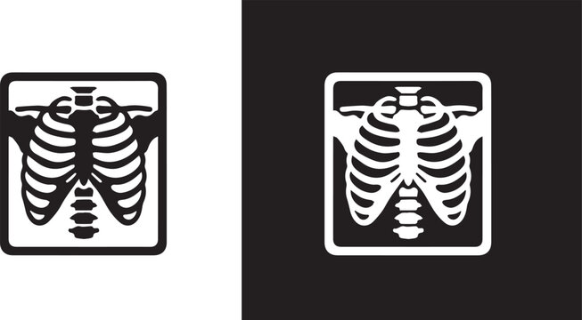 x ray  icon bones vector