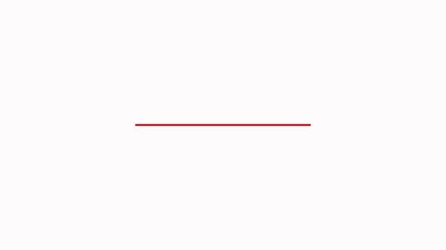 A straight line is drawn with the mouse pointer on a white background. Pencil drawing a straight line animation. Mouse pointer underline highlight line animation with alpha channel