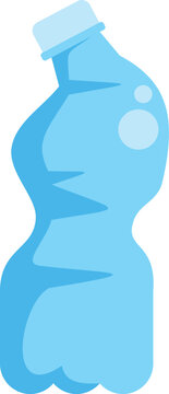 Crumpled plastic bottle representing pollution, waste management, and recycling awareness