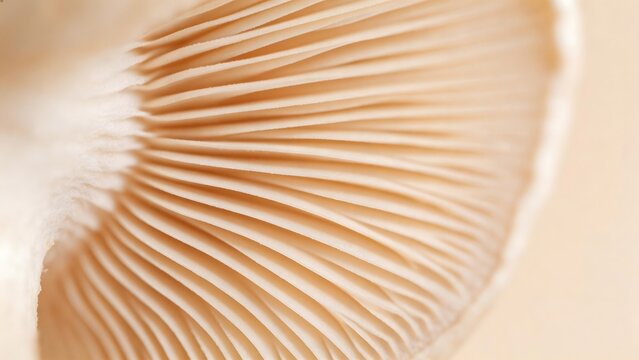 Closeup of mushroom gills