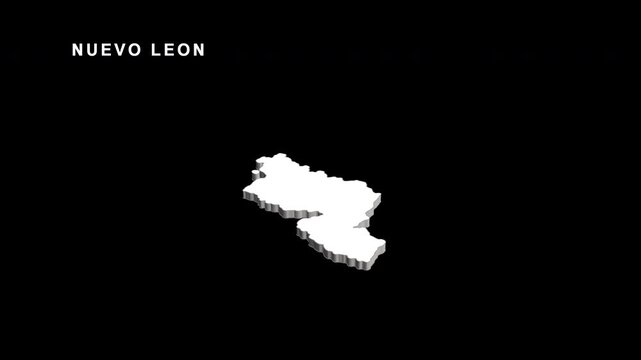 Nuevo leon state of mexico map animation