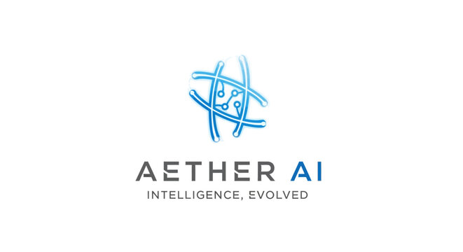 Aether AI company logo design.