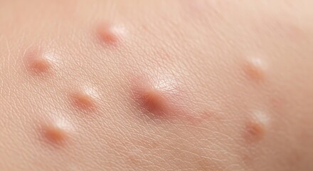 Fototapeta premium Close-up of skin with acne spots.