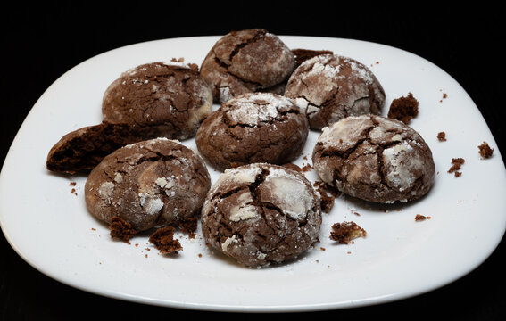 Soft handmade dark chocolate cookies