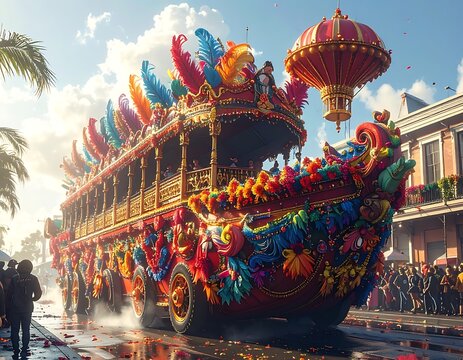 Elaborate parade float