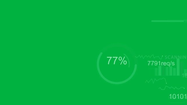 right rising teal ring starting scan moving inward bars growing compiling on transparent background