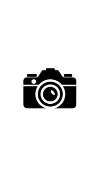 minimalist black camera icon flat design vector illustration