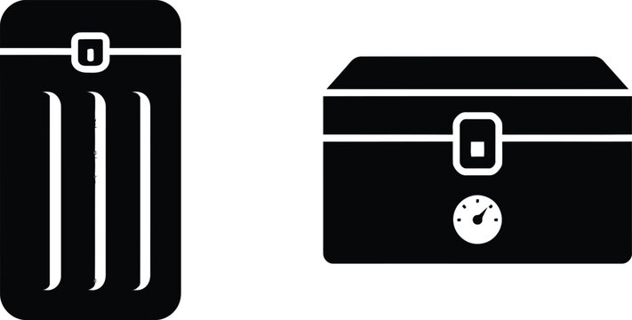 Medical Cold Chain Storage Icons Set for Vaccine and Organ Transport