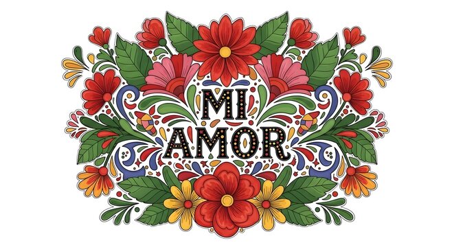 mi amor text poster