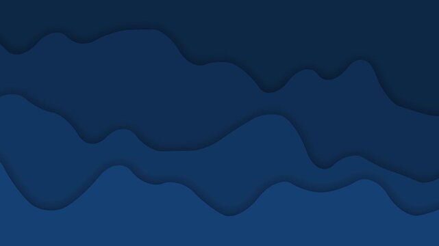 abstract blue background with waves layer, Motion Graphic wave flat gradient color