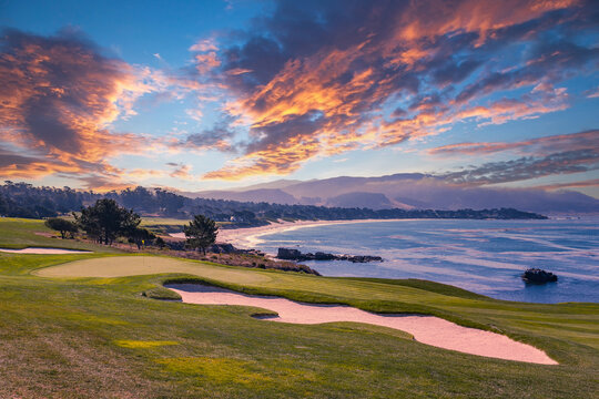 Pebble Beach golf course, Monterey, California, USA
