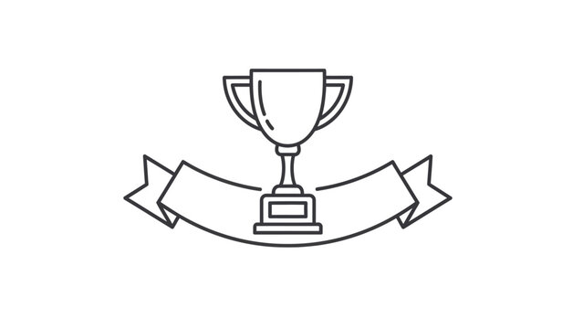 Trophy Cup Award Illustration Design Element.