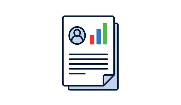 Data analytics report visualizing key performance indicators and user statistics