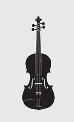 Fototapeta premium An antique wooden violin musical instrument with a classic bow is isolated on a white background, representing the soulful string sound of classical orchestral concert music and art
