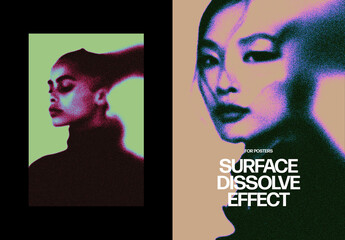 Surface Dissolve Photo Effect – Stipple Distortion for Poster & Social Media (PSD)