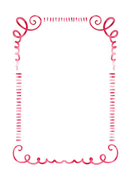 Red Decorative Vintage Frame