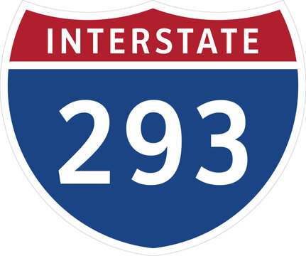 I-293 Interstate 293 Highway System Design Sign Clipart Icon Transparent Background